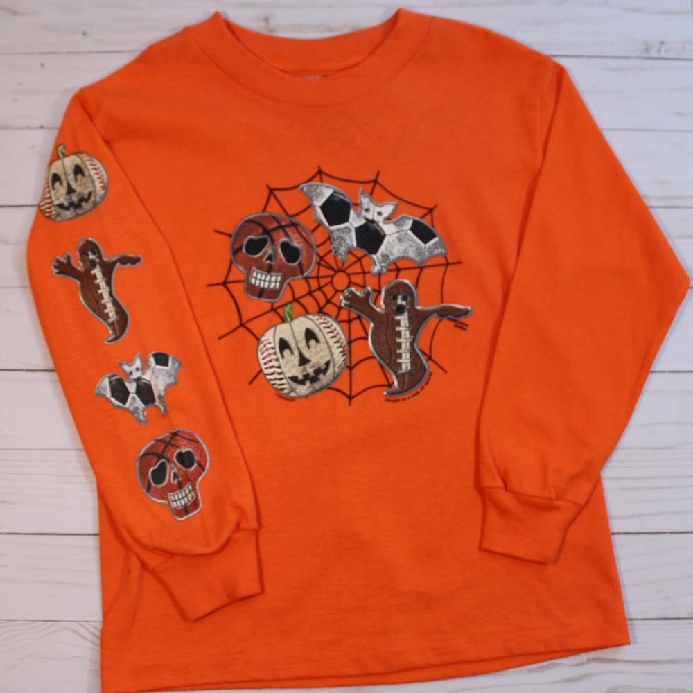 MisTeeV-Us Halloween Web of Sports LS Tee